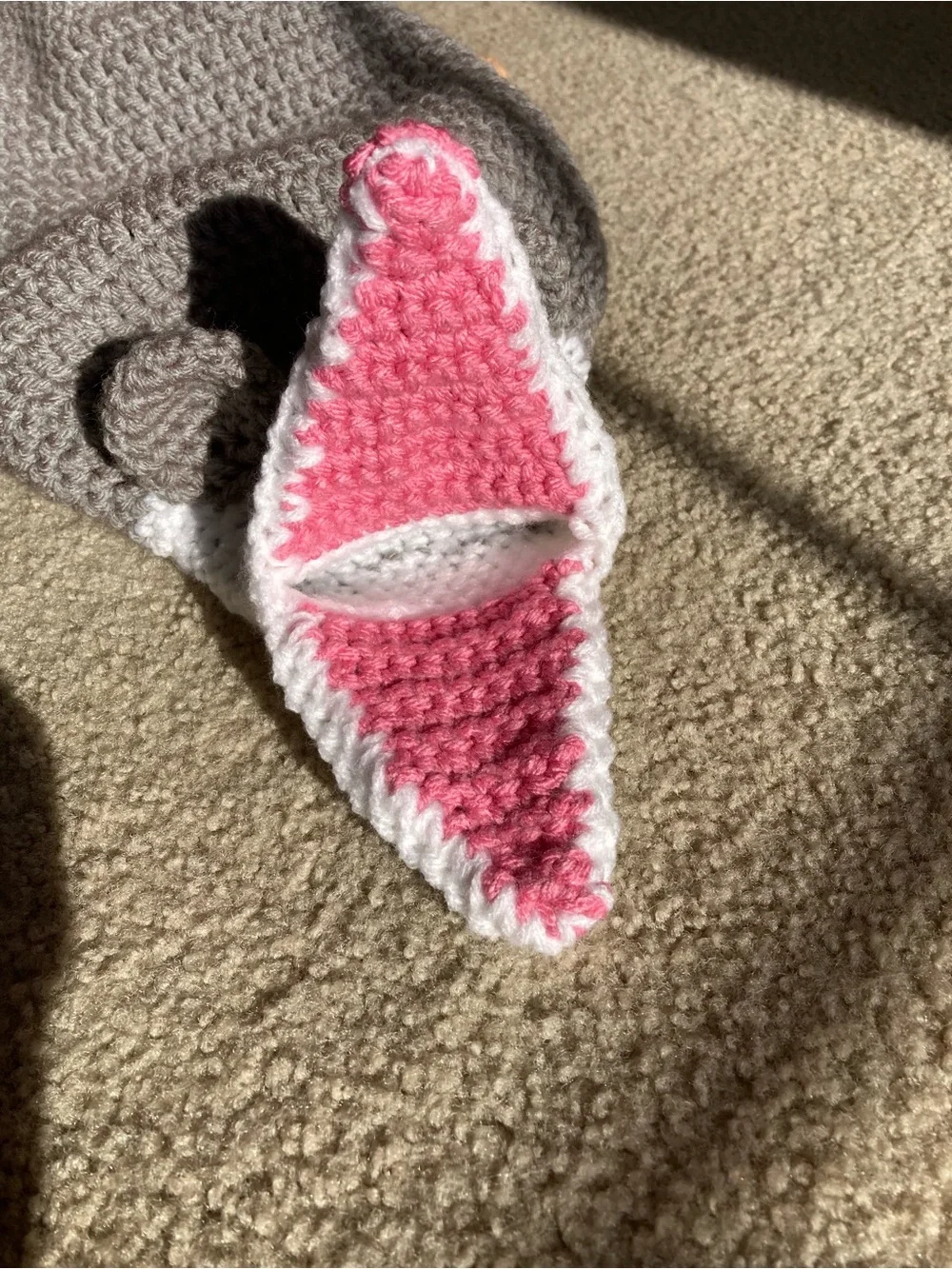 Handmade Crochet Possum Grocery Bag Holder